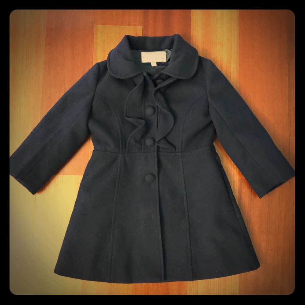 American Widgeon: Little 👧🏼 Navy faux-wool Coat